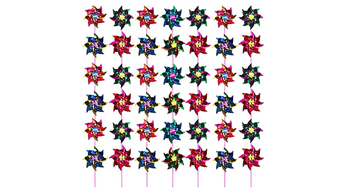 DIY Rainbow Pinwheels: 50 Pc Set for Garden & Party Fun