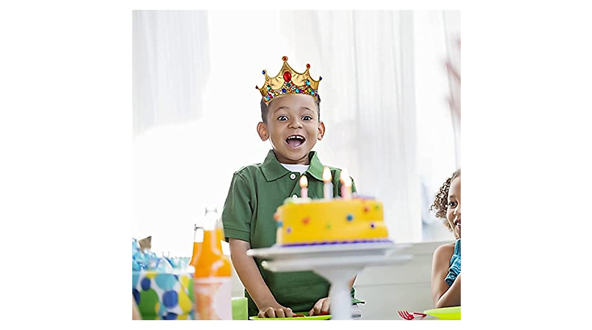 DIY Kids Crown Craft for Birthday Parties - 12pcs Gold