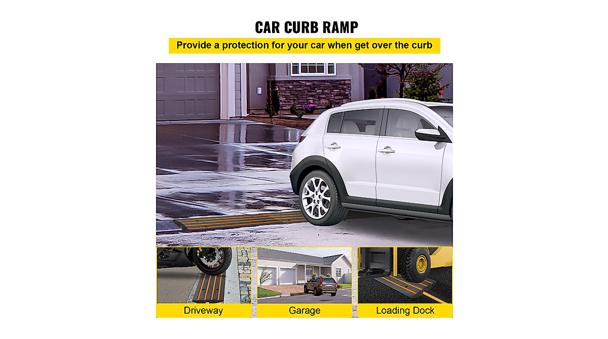 VEVOR Driveway Curb Ramp - Heavy Duty & Durable