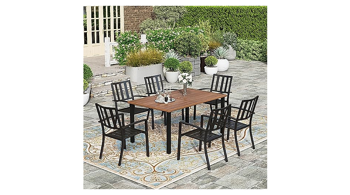 HERA'S HOUSE 7-Piece Outdoor Dining Set for 6 | Stylish & Weatherproof