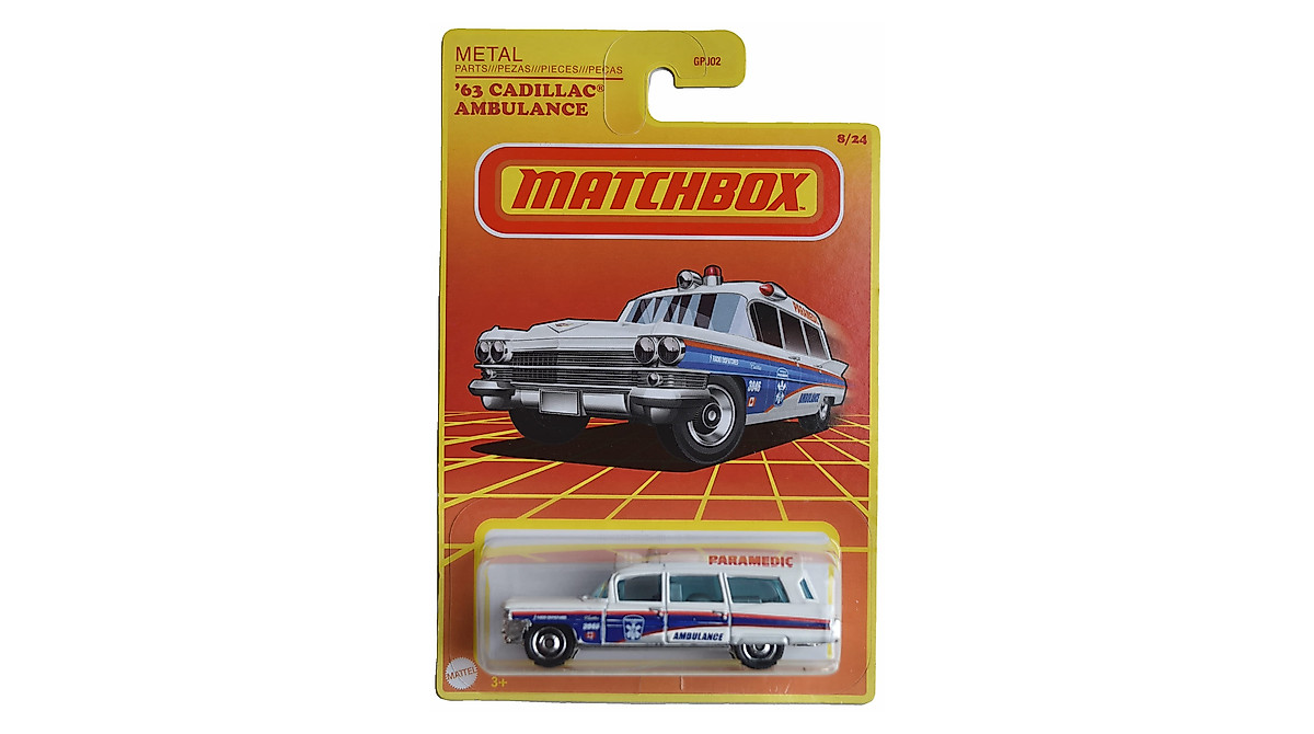 Shop Matchbox '63 Cadillac Ambulance - 1:64 Scale Model