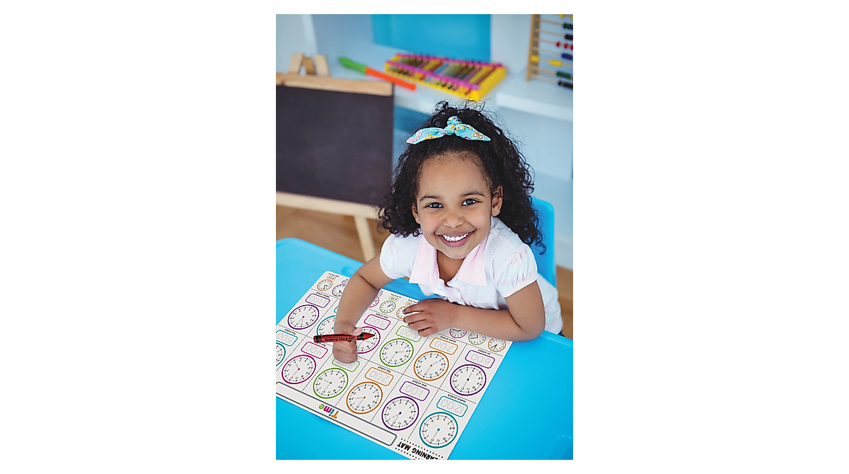 Time Learning Mat for Kids - Interactive Analog Clock Practice