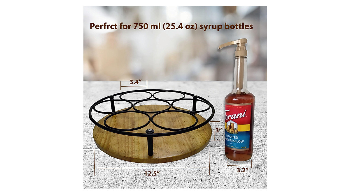 Zartooldeco Coffee Syrup Rack - Organize Your Coffee Bar