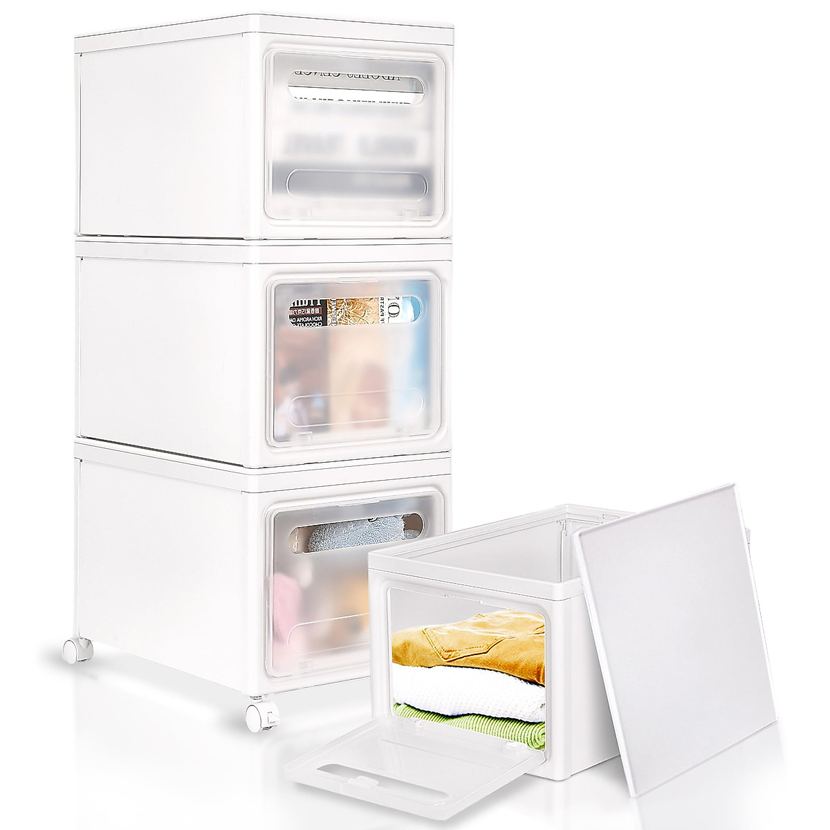 Stackable Plastic Storage Bin Drawers - Maximize Space