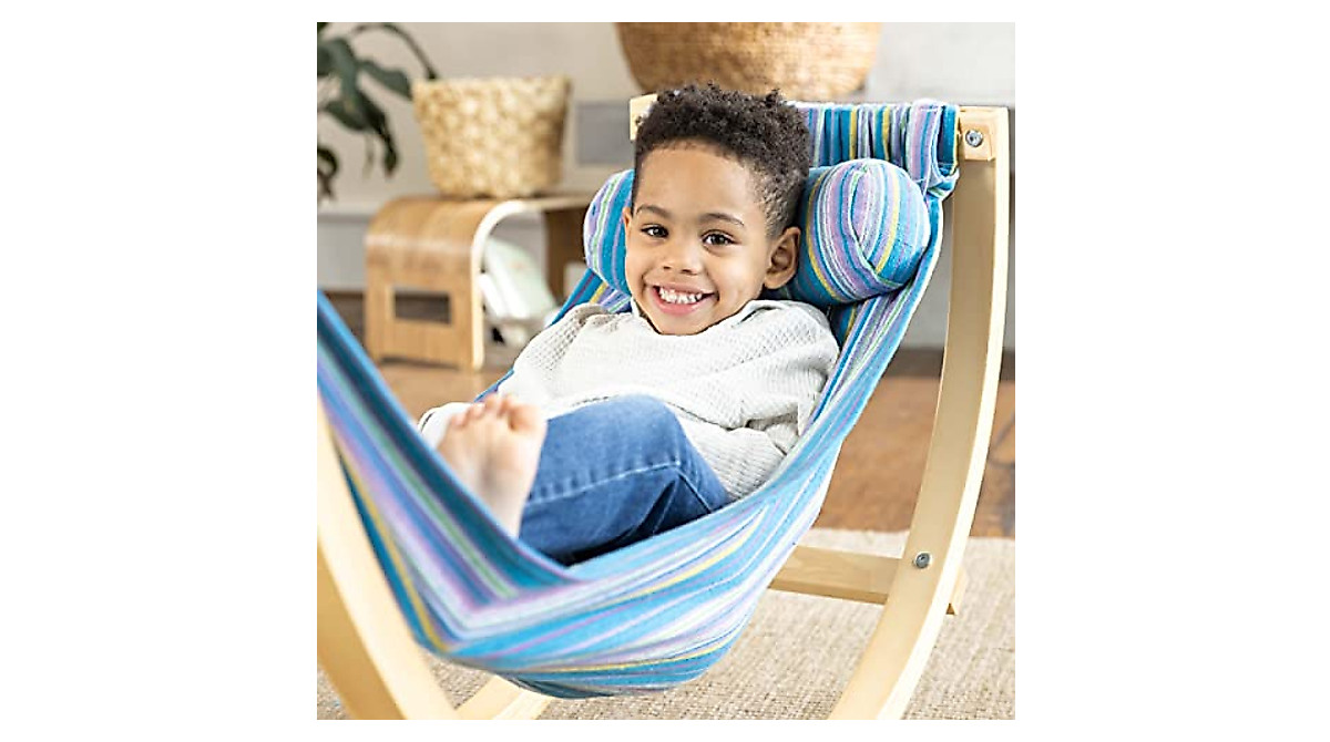HearthSong Lightweight Rocking Hammock for Kids | Cozy Indoor Comfort