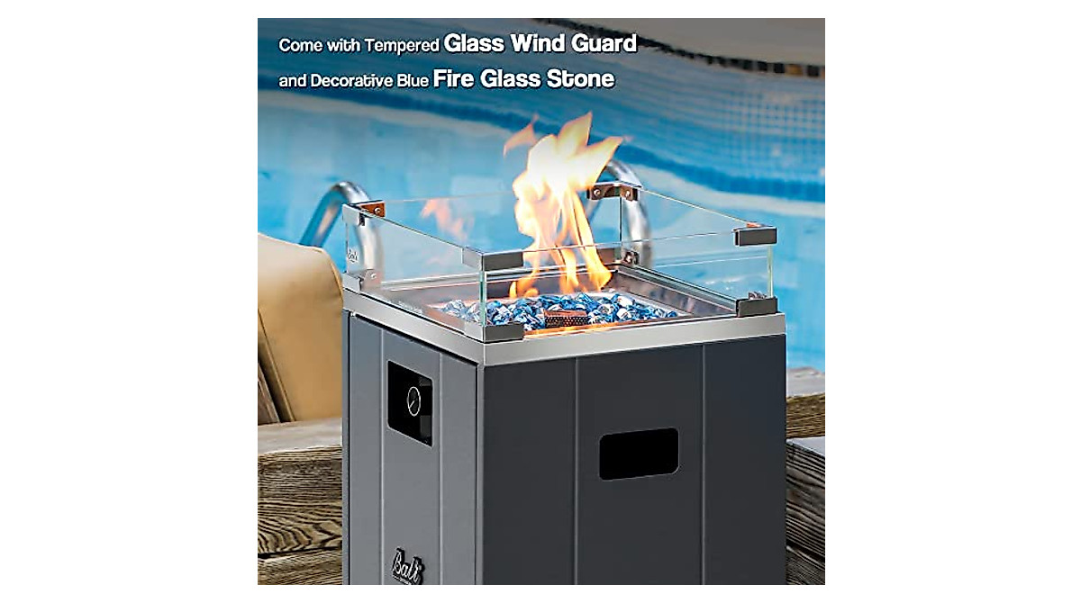 BALI OUTDOORS 15-Inch Gas Fire Pit for Your Patio