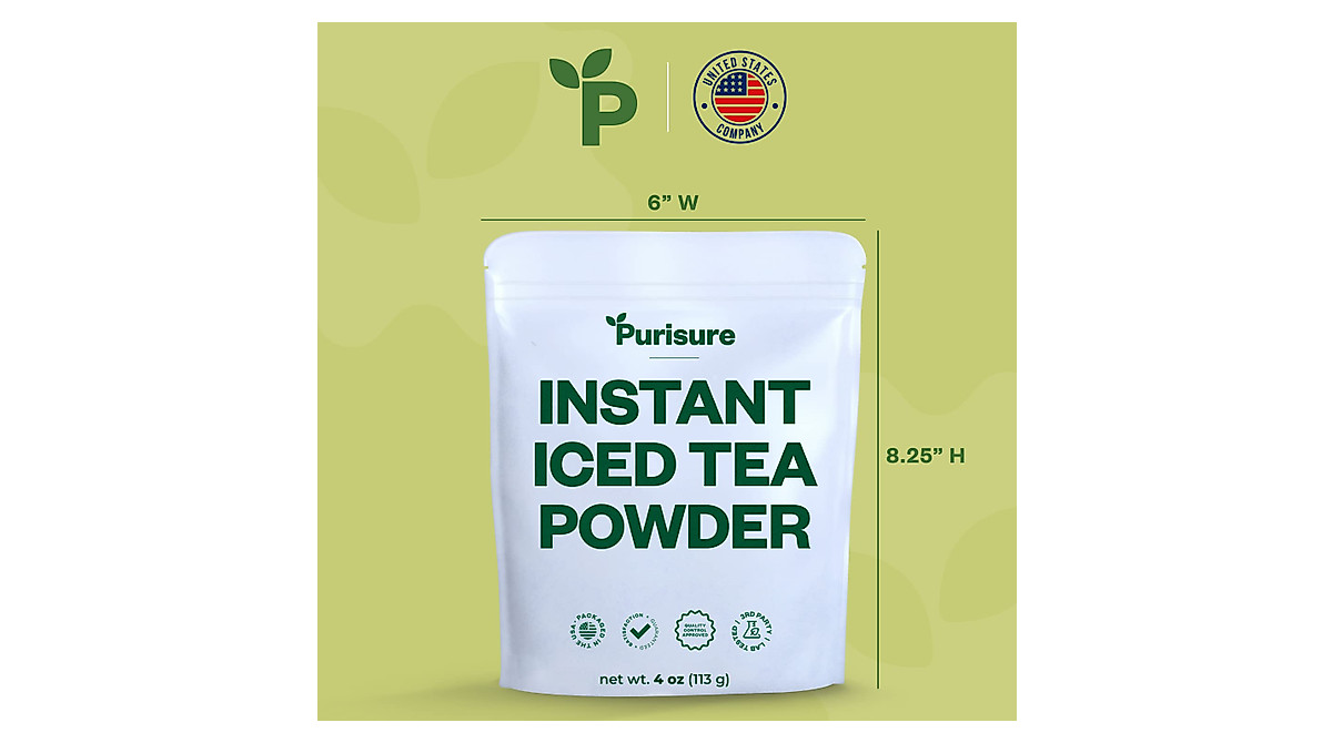 Purisure Unsweetened Instant Iced Tea Powder - 192 Servings