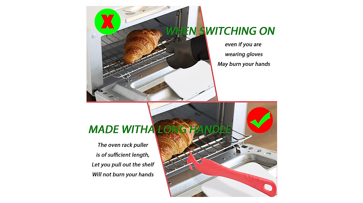 Oven Rack Push Pull Tool - Safe & Easy Handling