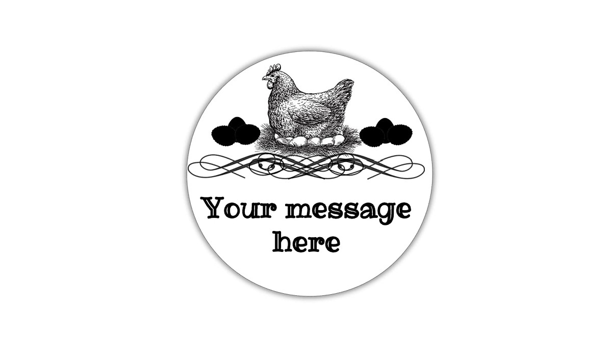 Personalized Chicken Egg Carton Labels - Custom Stickers for Farms
