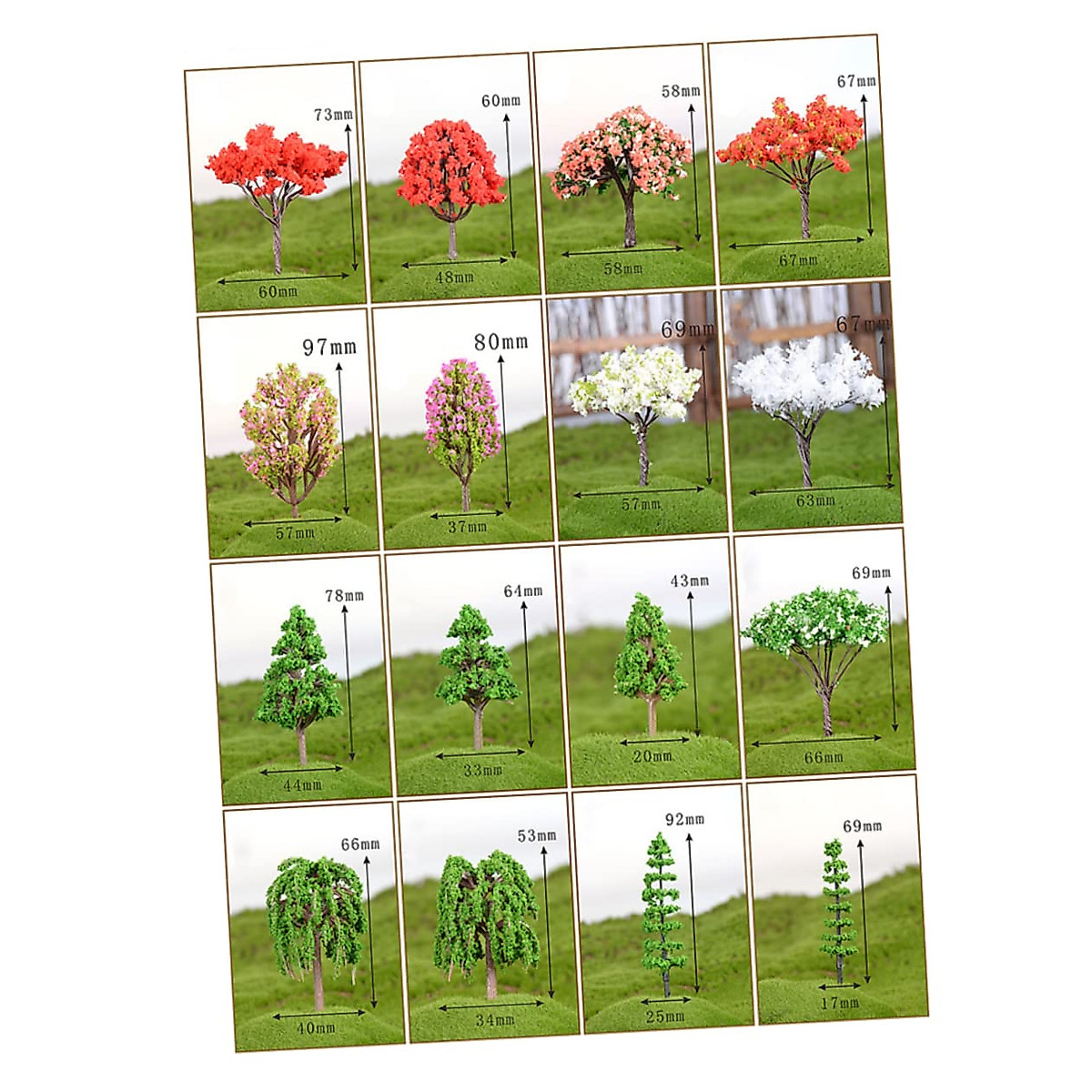 GATHINESS Scale Model Trees for Dioramas & Trains - Miniature ...