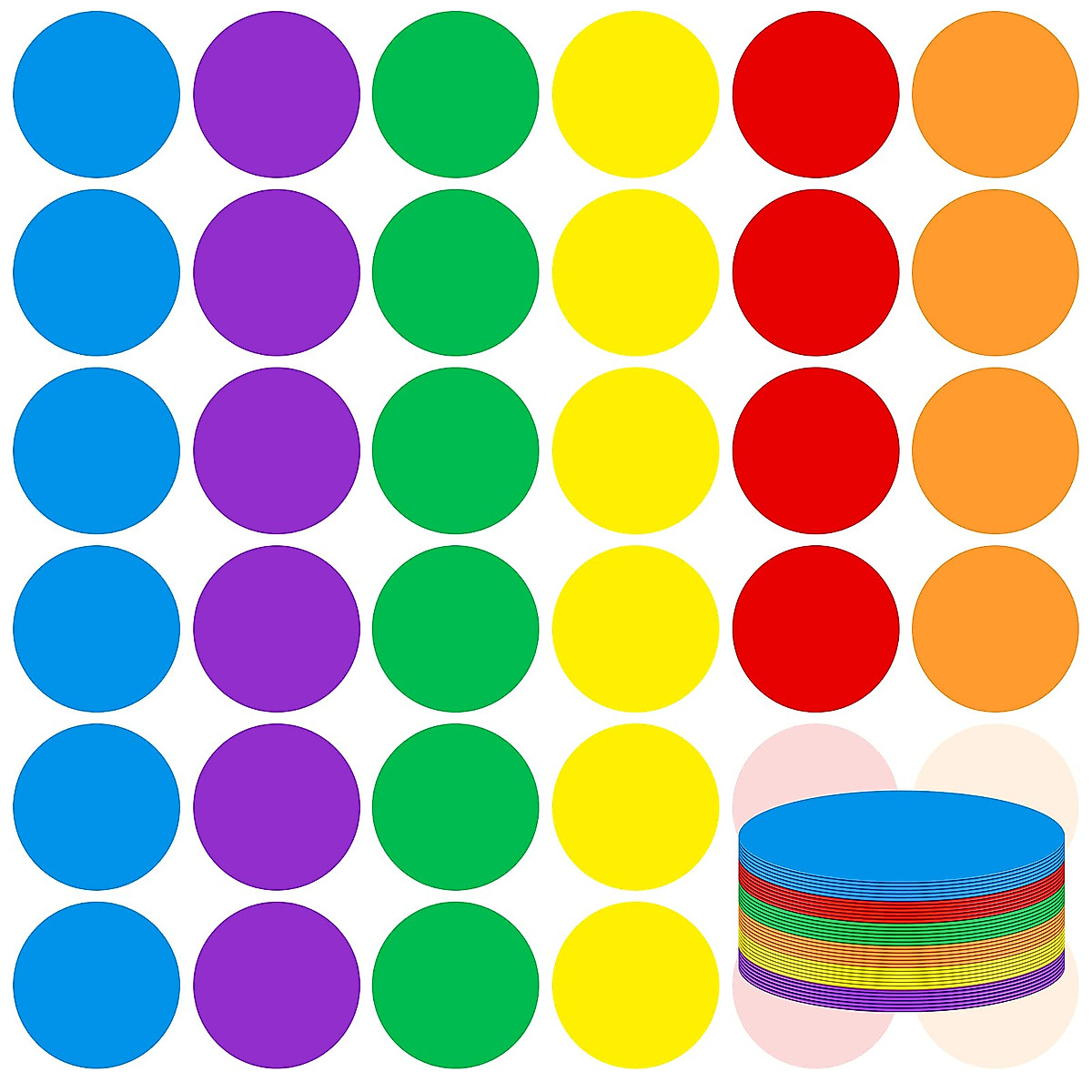 6-Inch Vinyl Floor Stickers for Classroom | IKAYAS 36PCS