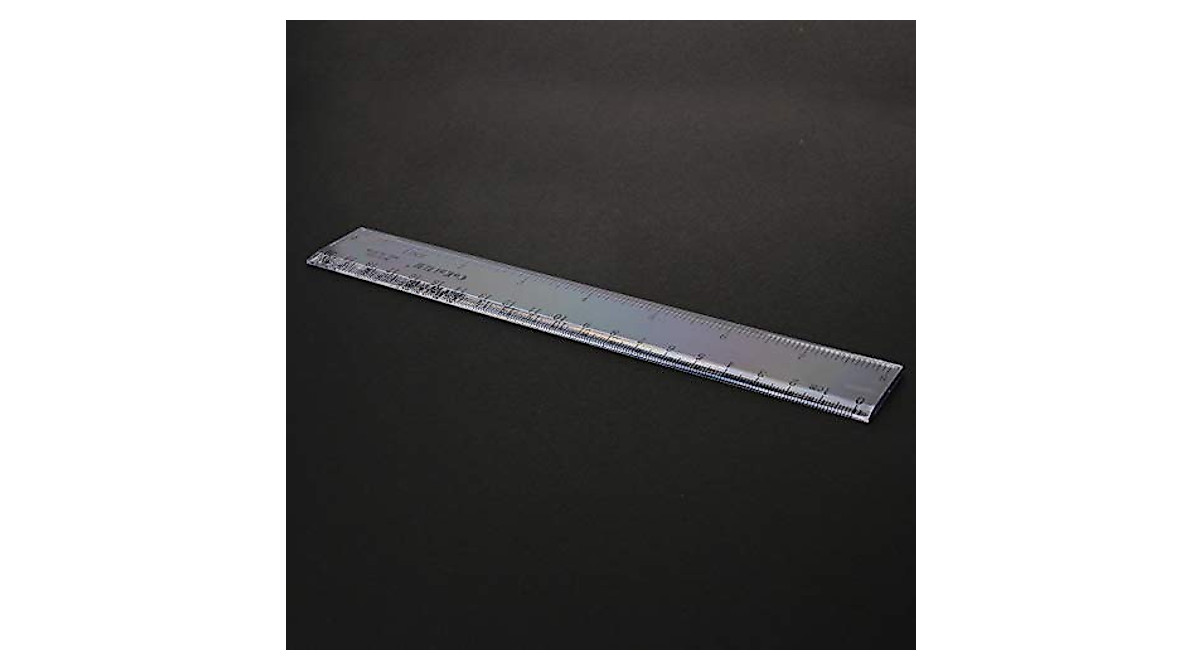 Hegebeck 2 Pack Clear Plastic Ruler - 8 Inch Acrylic Straight Ruler