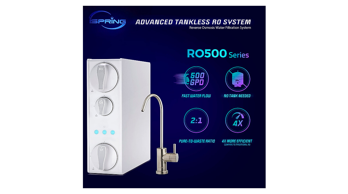iSpring RO500AK-UV Tankless RO System - 500 GPD