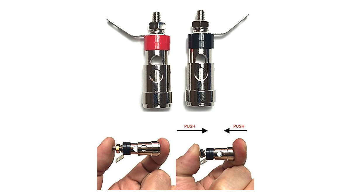 CESS Amplifier Terminal Connectors - Secure Push-Button Binding Post