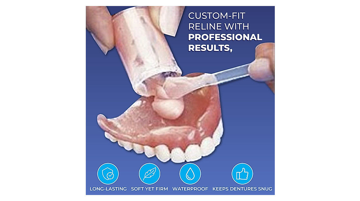 Perma Soft Denture Reliner Kit for Comfortable, Long-Lasting Fit