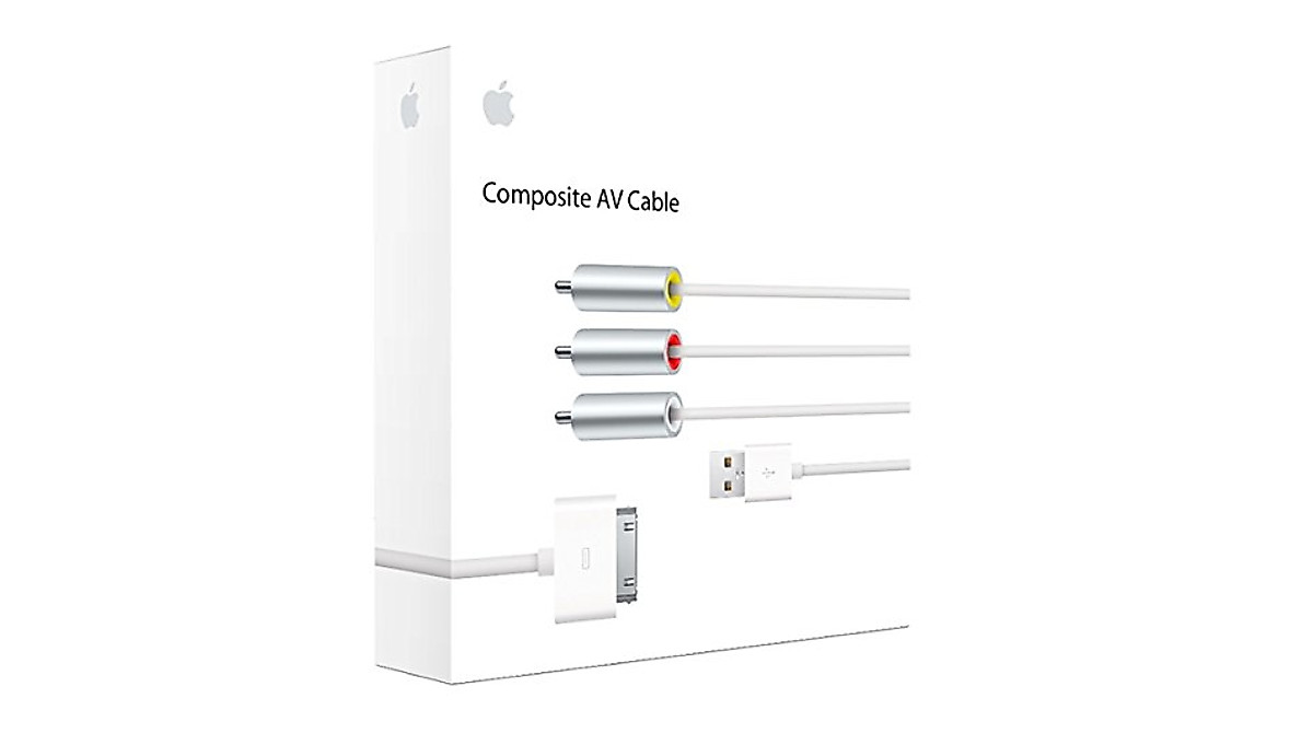Apple Composite AV Cable - Connect iPhone & iPad to TVs Easily