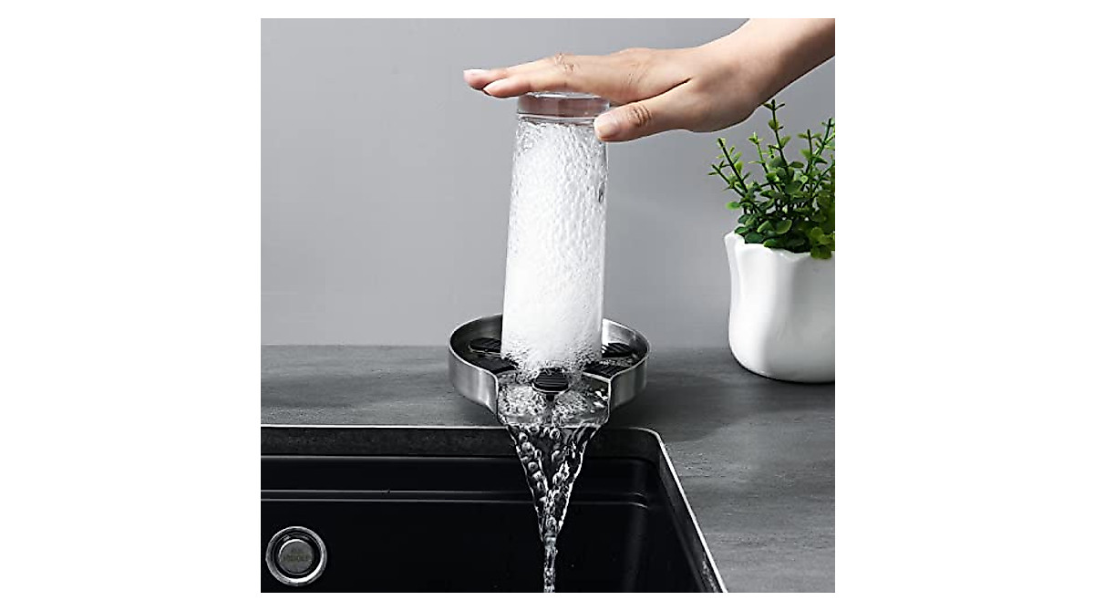 9-Holes Glass Rinser for Kitchen Sink - Fast & Durable Cleaning