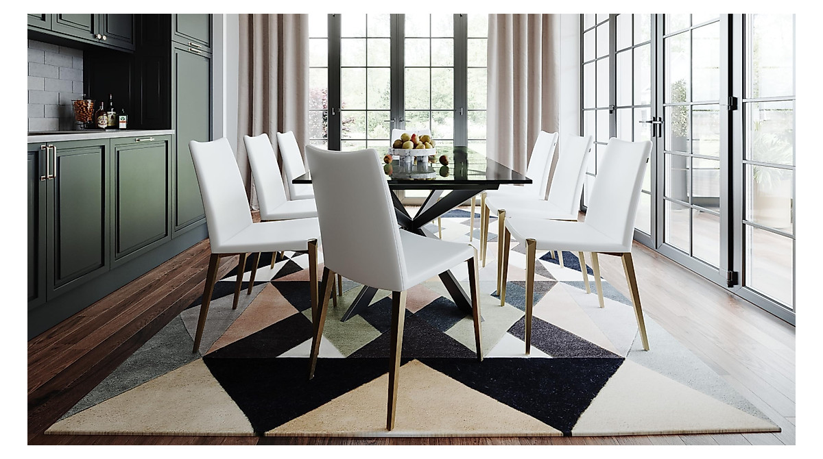 ZURI Burton Dining Table: Stylish & Space-Saving Design