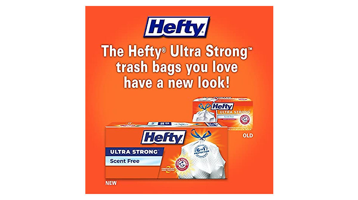 Hefty Ultra Strong Tall Kitchen Trash Bags - 13 Gallon, Unscented