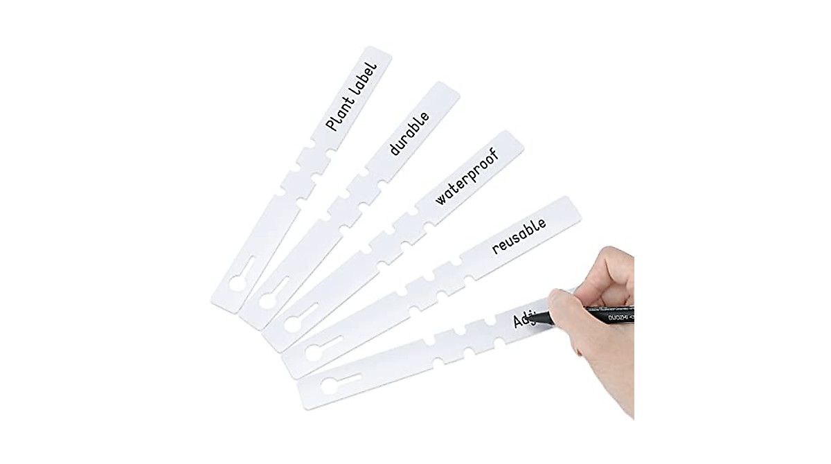 KINGLAKE 200 Pack Waterproof Plastic Plant Tags for Gardens