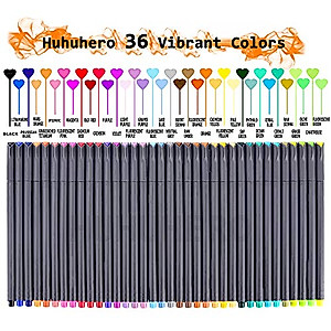 Fineliner Color Pen Set for Drawing & Coloring