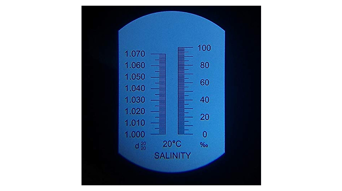 Salinity Refractometer for Aquarium Fish, Salt Water Testing, Dual ...