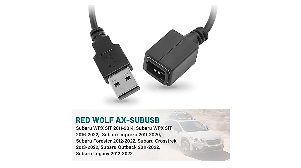 Red Wolf USB Port Adapter for Subaru Stereo Upgrades (2011-2022)