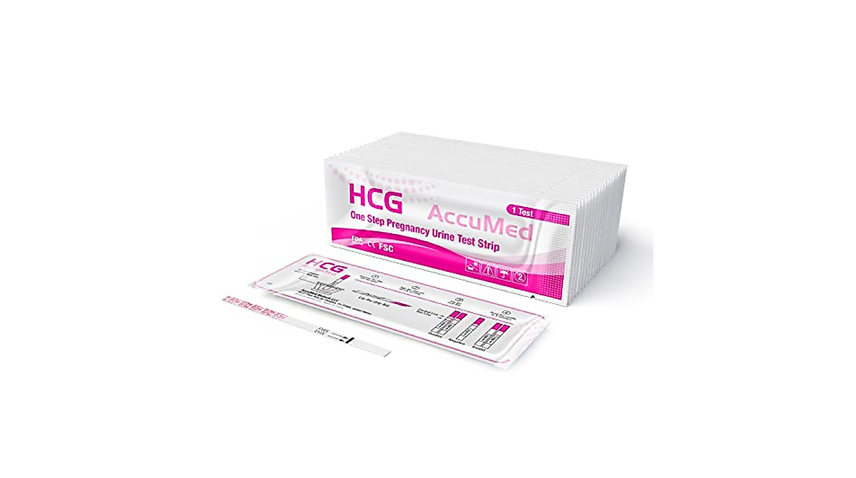 AccuMed Pregnancy Test Strips - Early Home Detection, 25 Pack