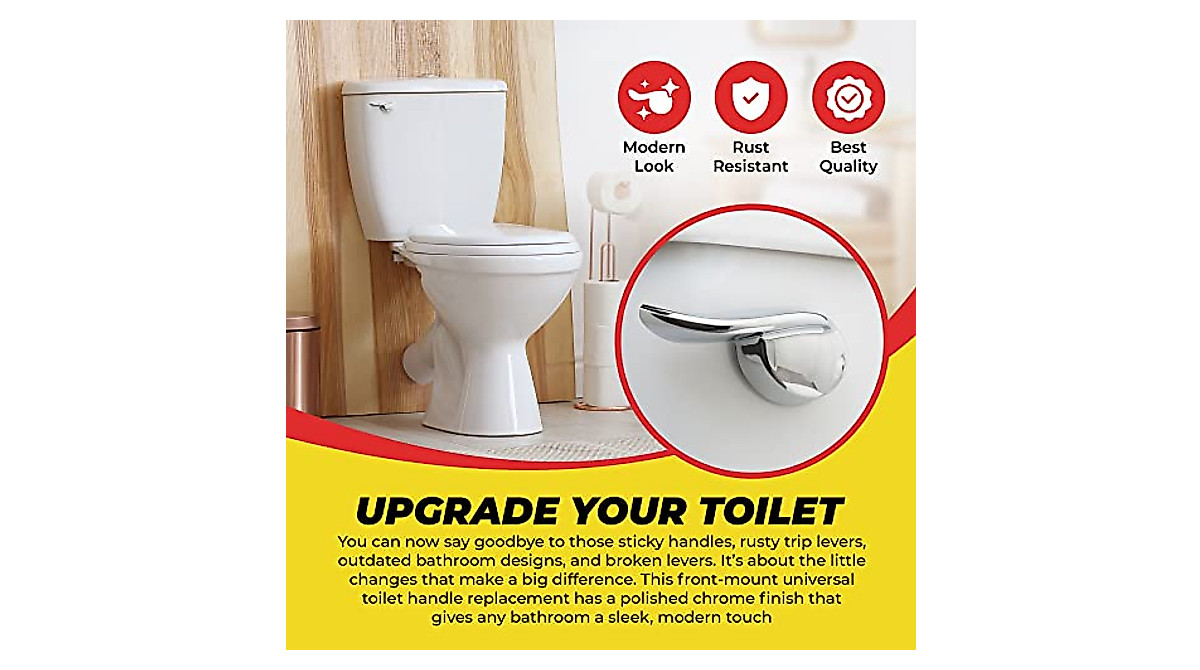Qualihome Universal Toilet Handle Replacement - Modern & Durable