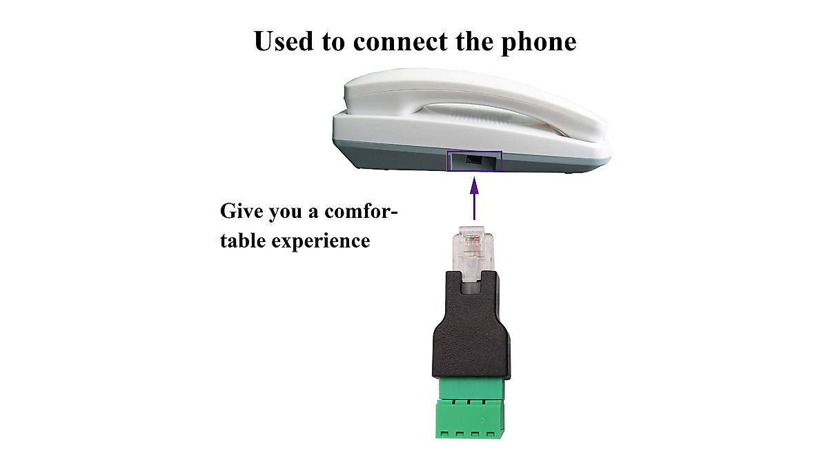 AAOTOKK RJ11 Screw Terminal Adapters 2-Pack for Phone & CCTV