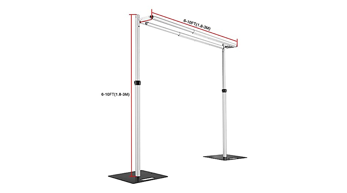 Portable Pipe & Drape Backdrop Stand for Events - Hecis 10FTX10FT