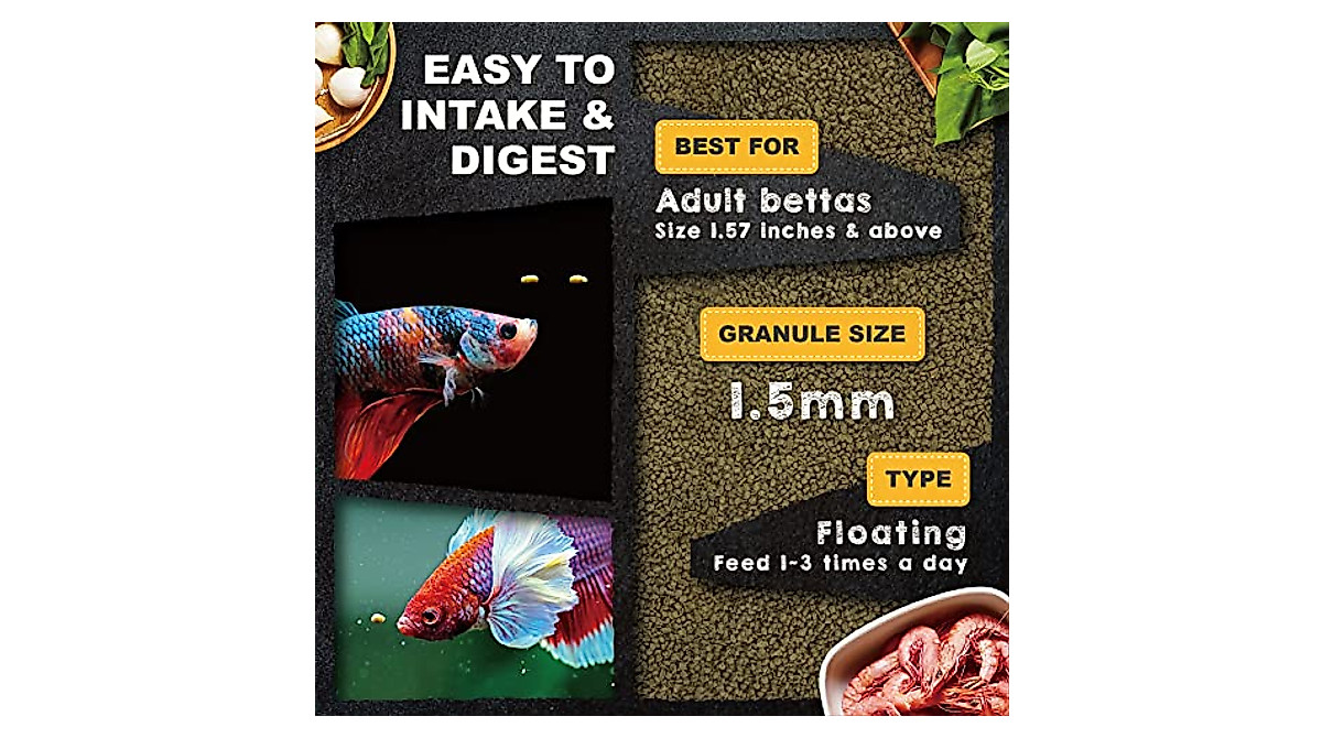 Ultra Fresh Betta Fish Food - Natural, Healthy, Palatable Nutrition