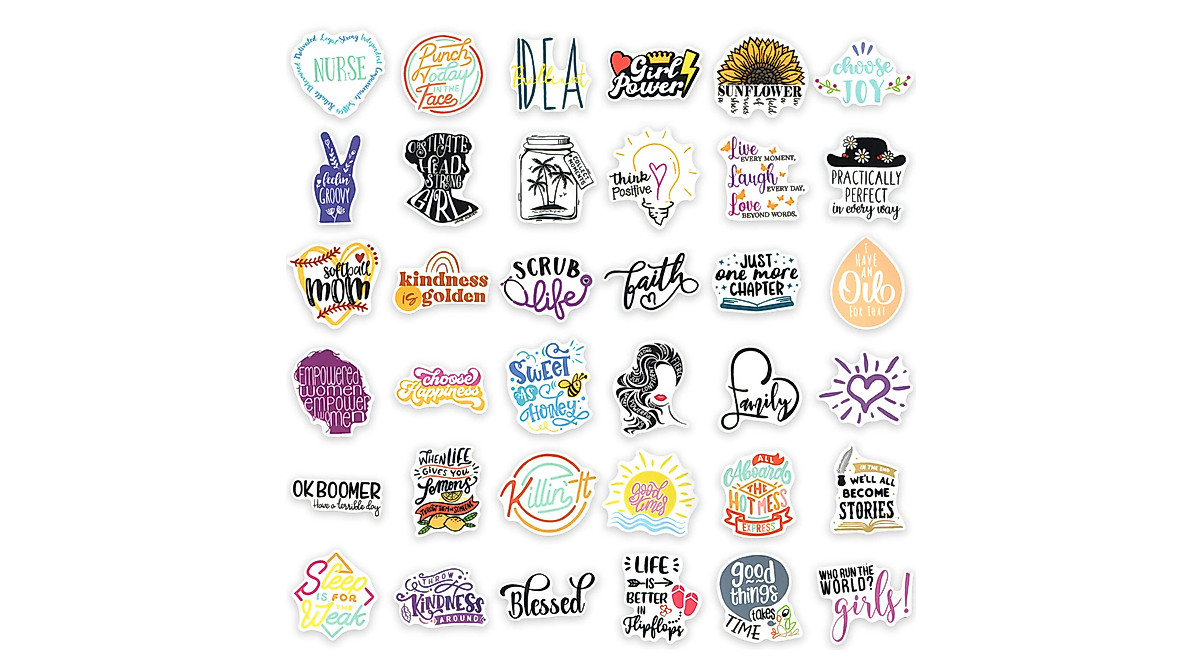 100 PCS Inspirational Quote Stickers for Motivation & Creativity