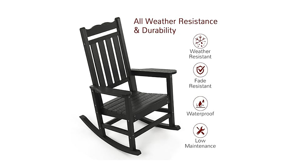 Stoog All-Weather Rocking Chair - 400 lbs Capacity