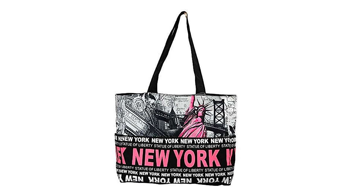 Robin Ruth NYC Skyline Canvas Tote - Stylish Statue of Liberty Bag
