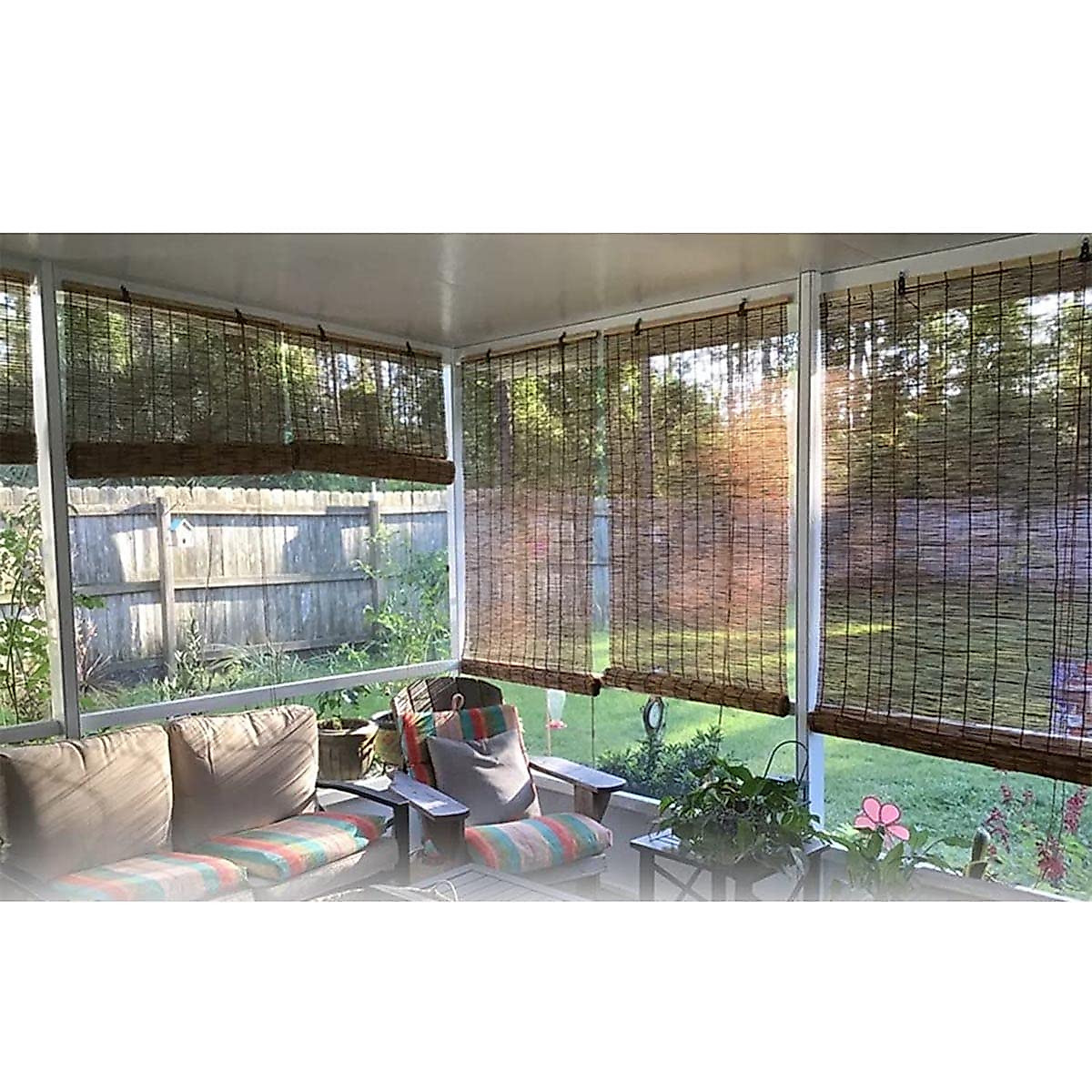 Bamboo Roller Blinds for Outdoor Privacy & Sunshade