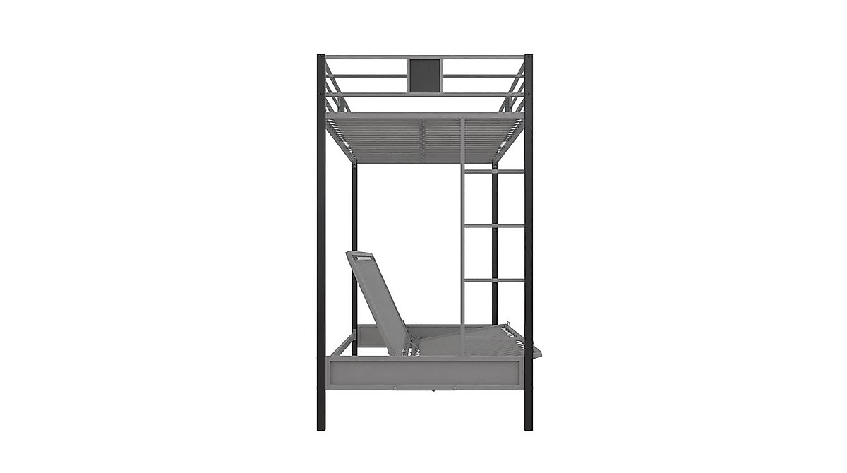 DHP Silver Screen Twin Bunk Bed - Stylish & Safe