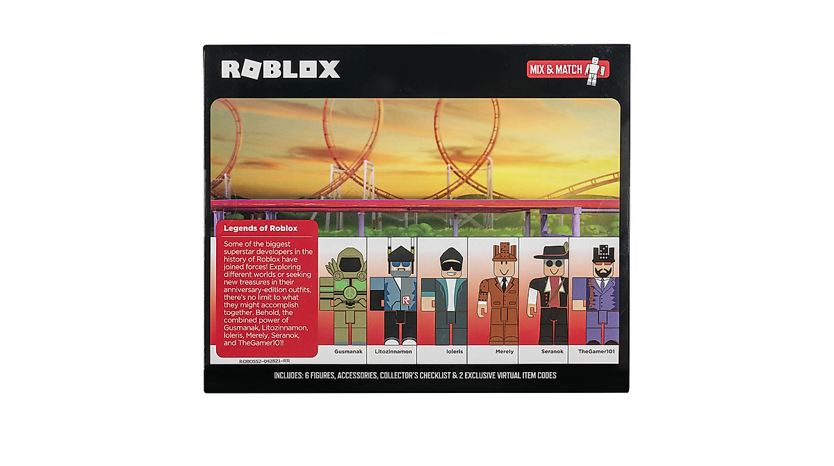 Roblox 15th Anniversary Gold Action Collection - 6 Iconic Developer Figures