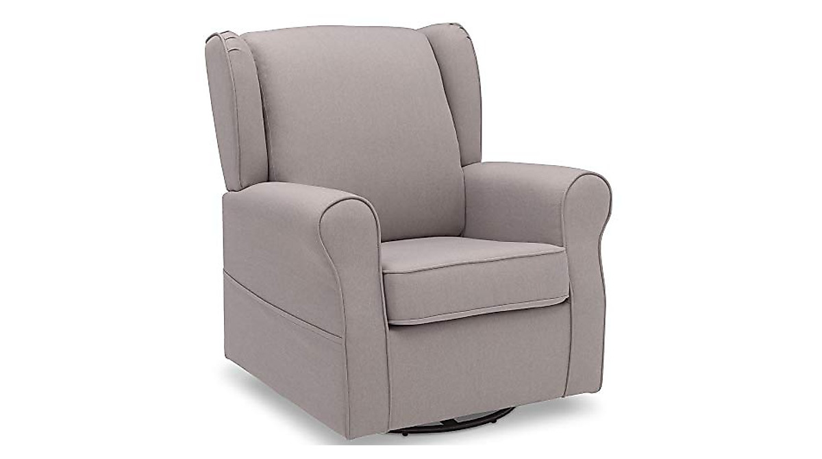 Delta Reston Nursery Glider Swivel Rocker in French Grey | Comfortable ...