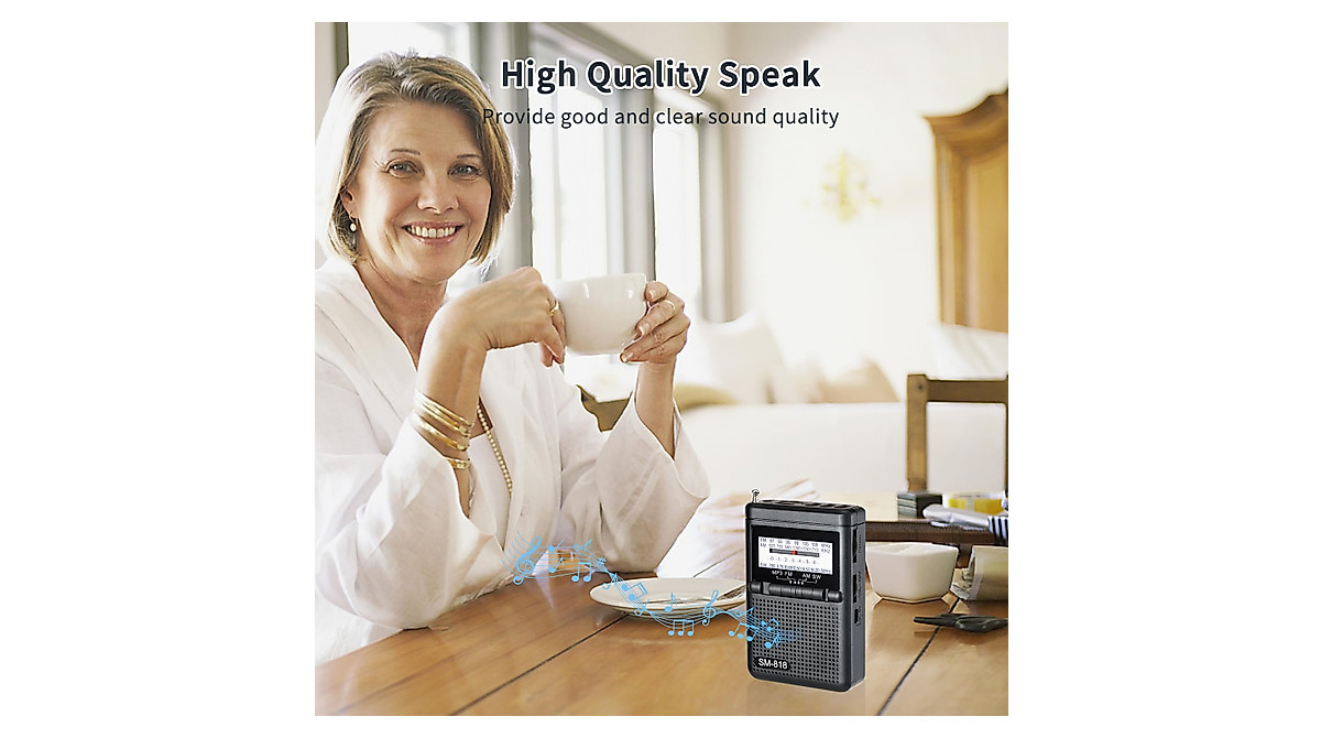 SEMIER Portable AM FM SW Pocket Radio with Earphone Jack