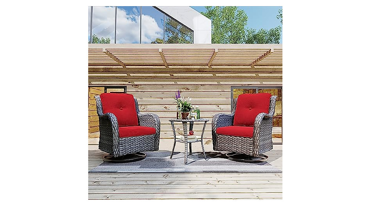 Joyside 360° Swivel Rocker Patio Chairs Set