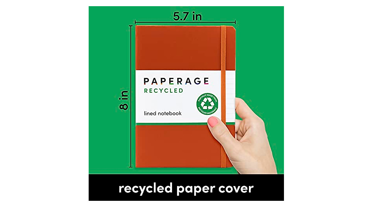 PAPERAGE Recycled Lined Journal - 160 Pages Hardcover