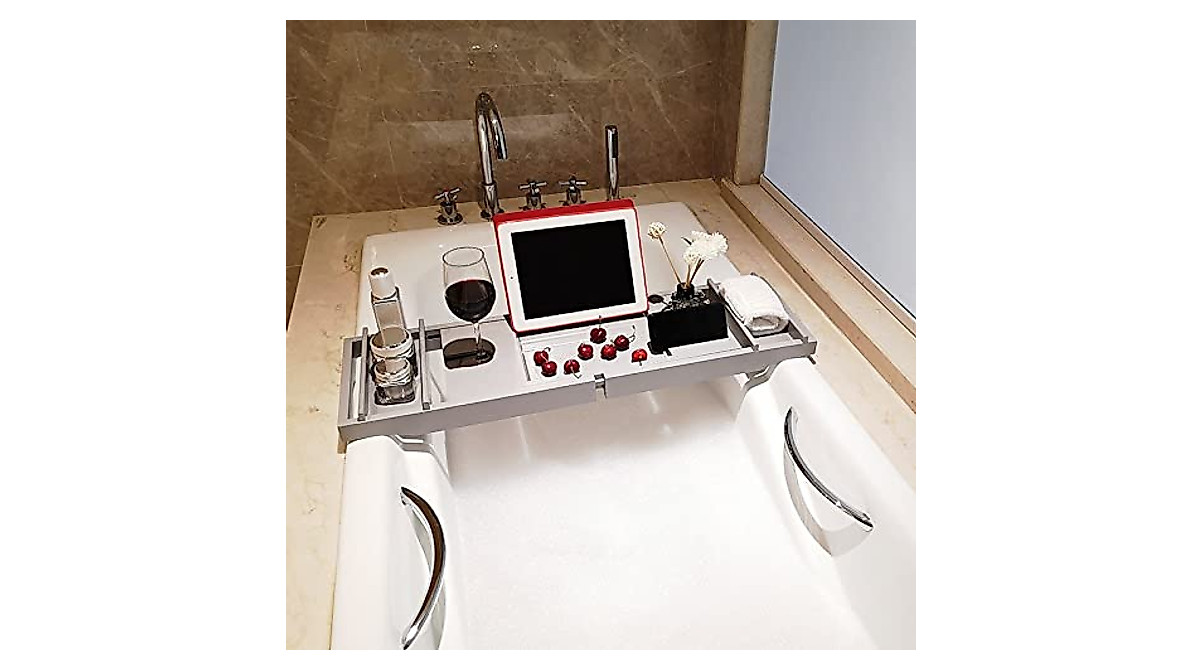 LIUYUNQI Telescopic Bathtub Rack - Enhance Your Spa Experience