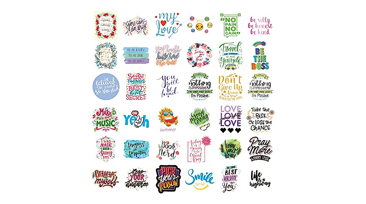 200 Pcs Motivational Stickers for Journaling & Scrapbooking