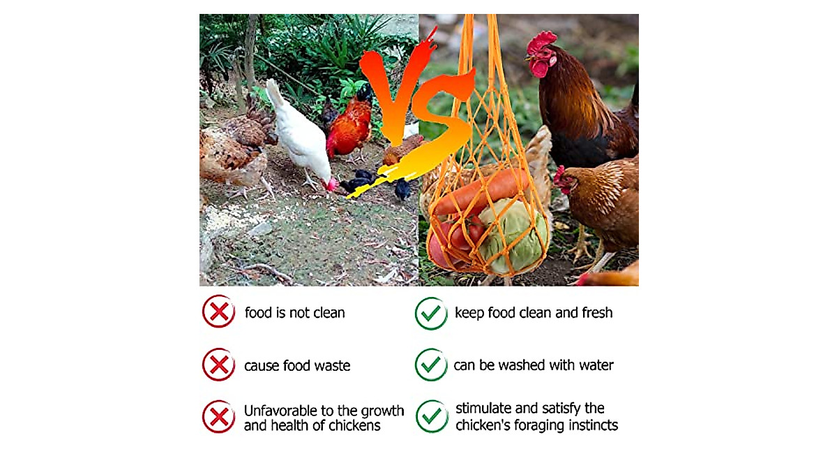 Chicken Vegetable String Bags for Happy Poultry Feeding