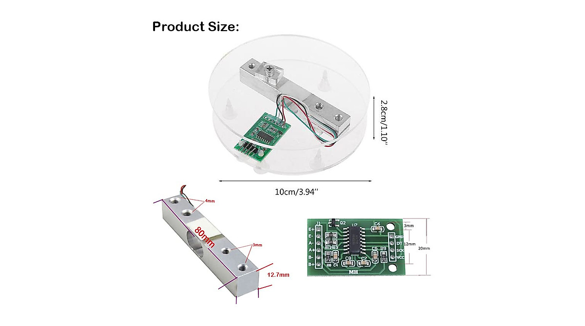 Geekstory 20kg Load Cell Sensor for Scales & Arduino