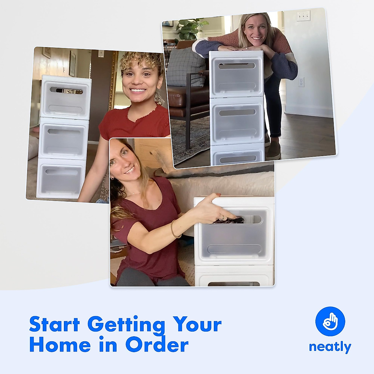 Stackable Plastic Storage Bin Drawers - Maximize Space