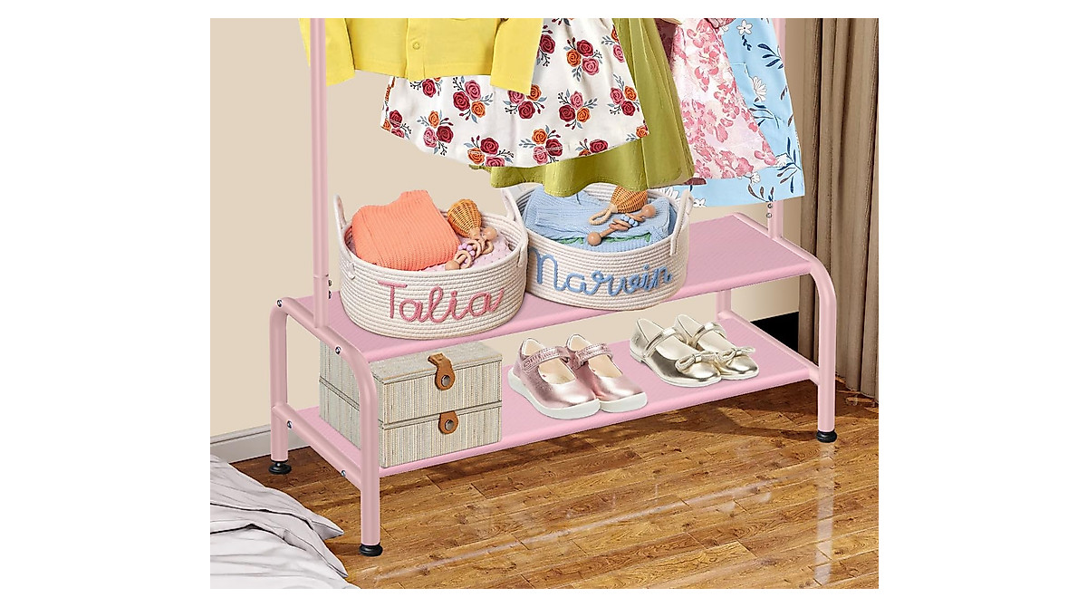 Kids Clothing Rack - Dress Up Storage for Little Girls