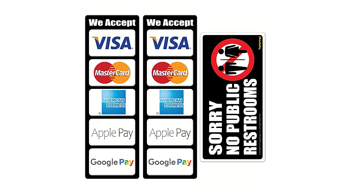 Durable Combo Sticker Pack for Mobile Payments