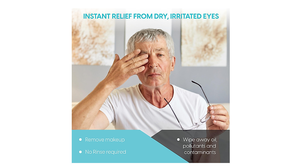 Clear C Eyelid Wipes for Dry Eyes - Rinse-Free & Travel-Friendly